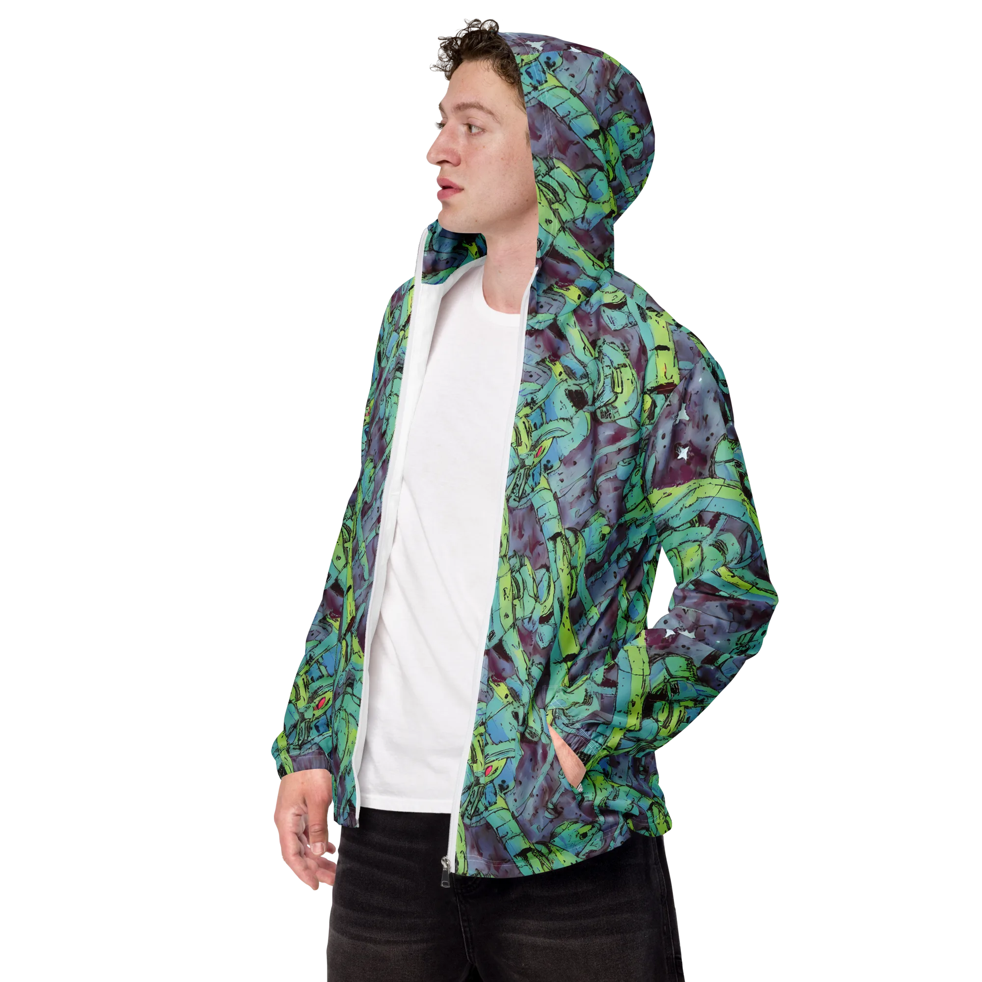 Lime Age on Men's Windbreaker — Left Front