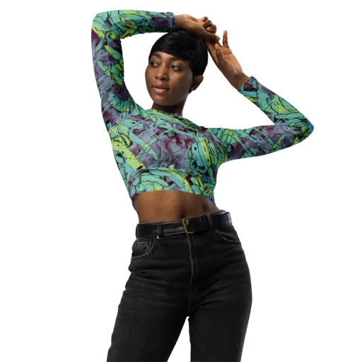 Lime Age on a Long Sleeve Crop Top