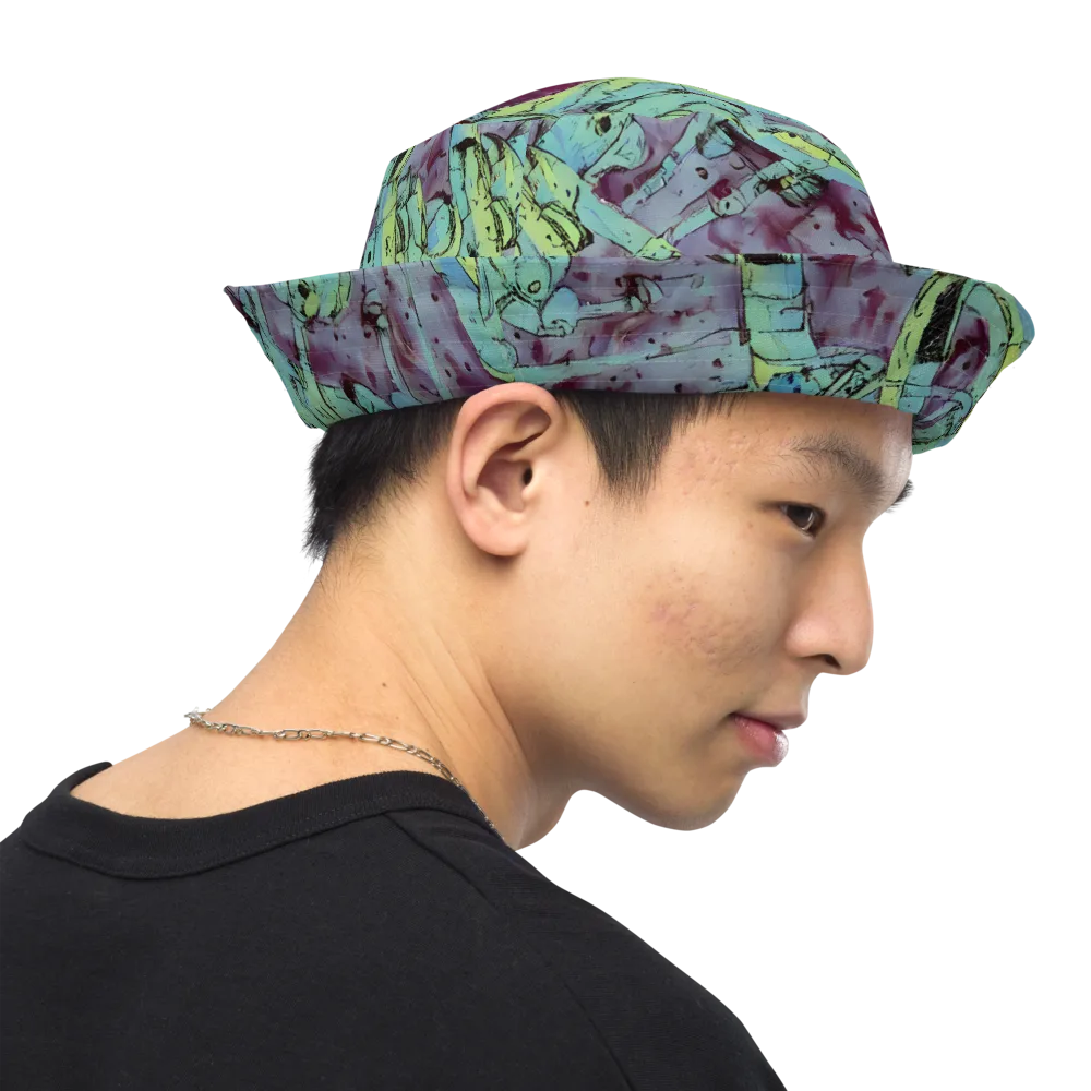 Lime Age on Reversible Bucket Hat — Right Outside