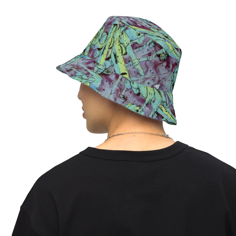 Lime Age on Reversible Bucket Hat — Back Inside