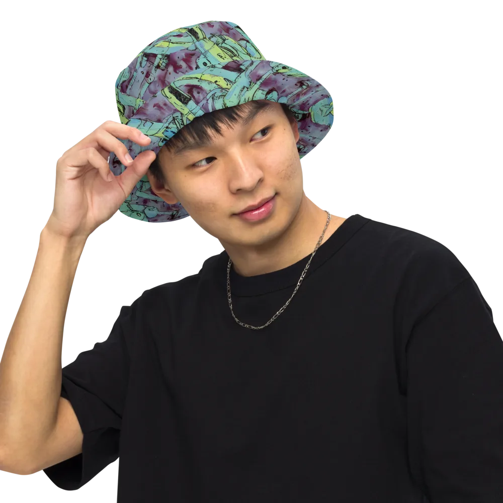 Lime Age on Reversible Bucket Hat — Front Inside