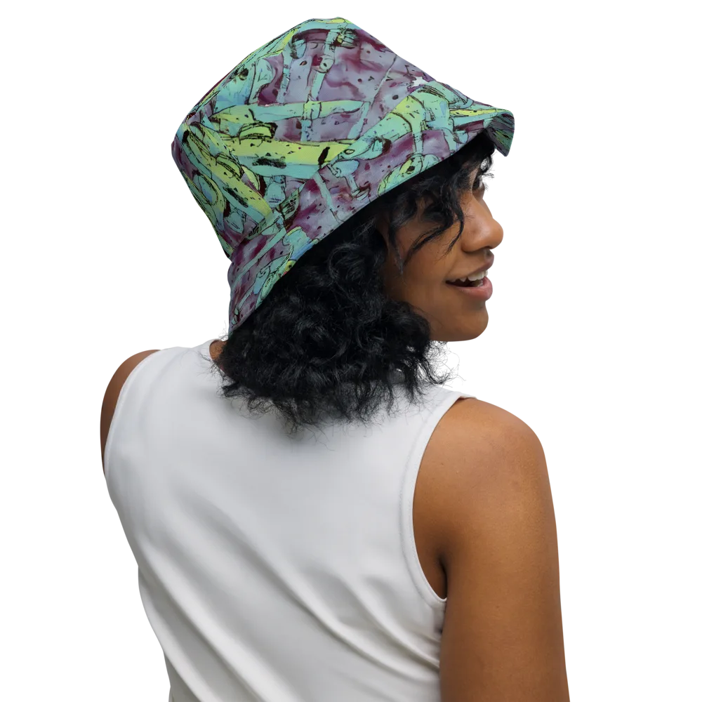 Lime Age on Reversible Bucket Hat — Right Outside