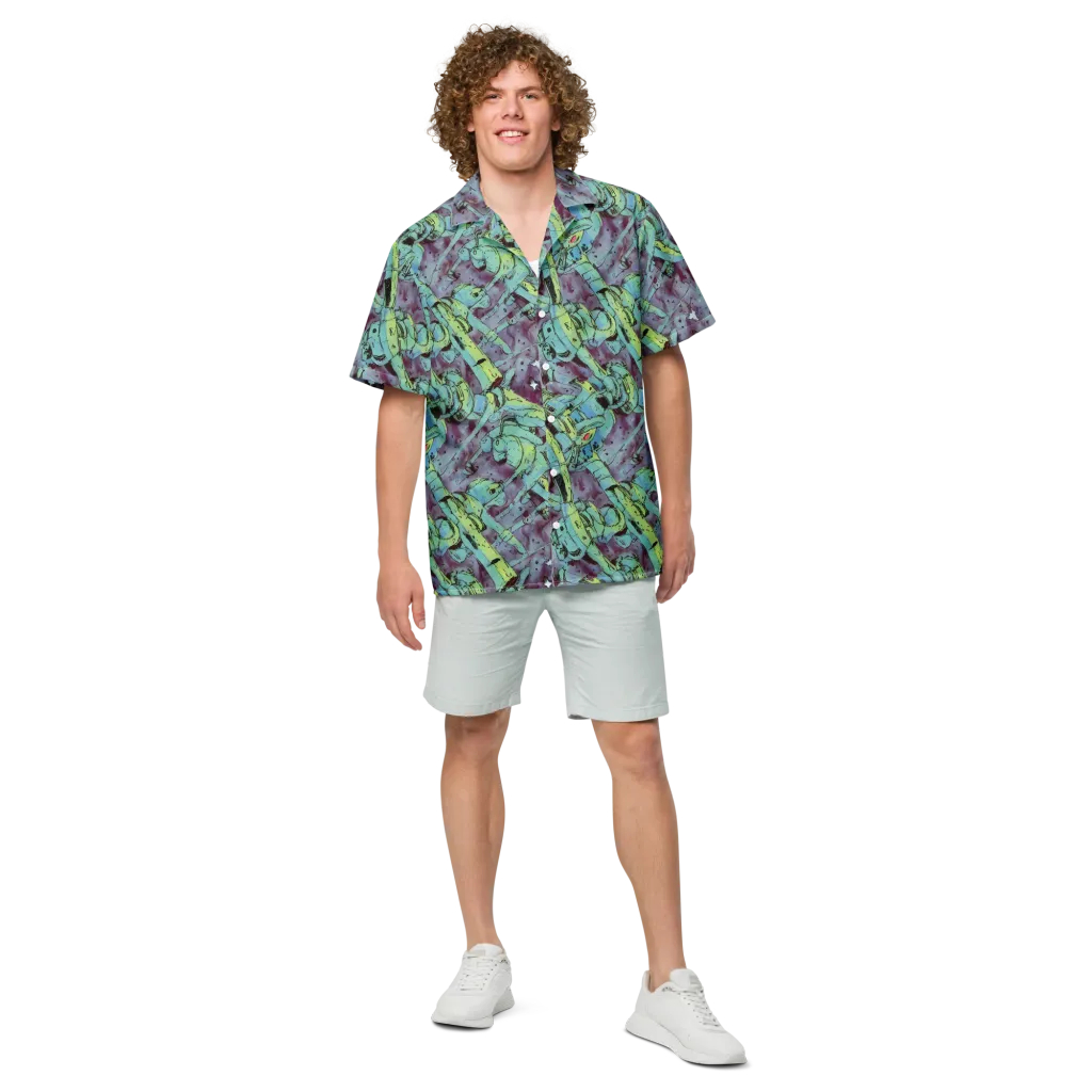 Lime Age on Button Shirt — Front