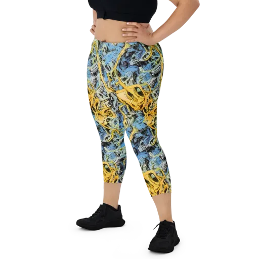 Electric Ossuary on a Capri Leggings