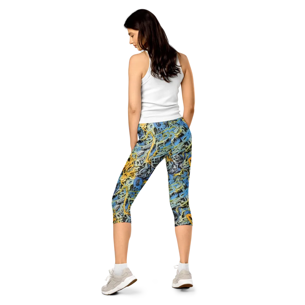 Electric Ossuary on Capri Leggings — Back