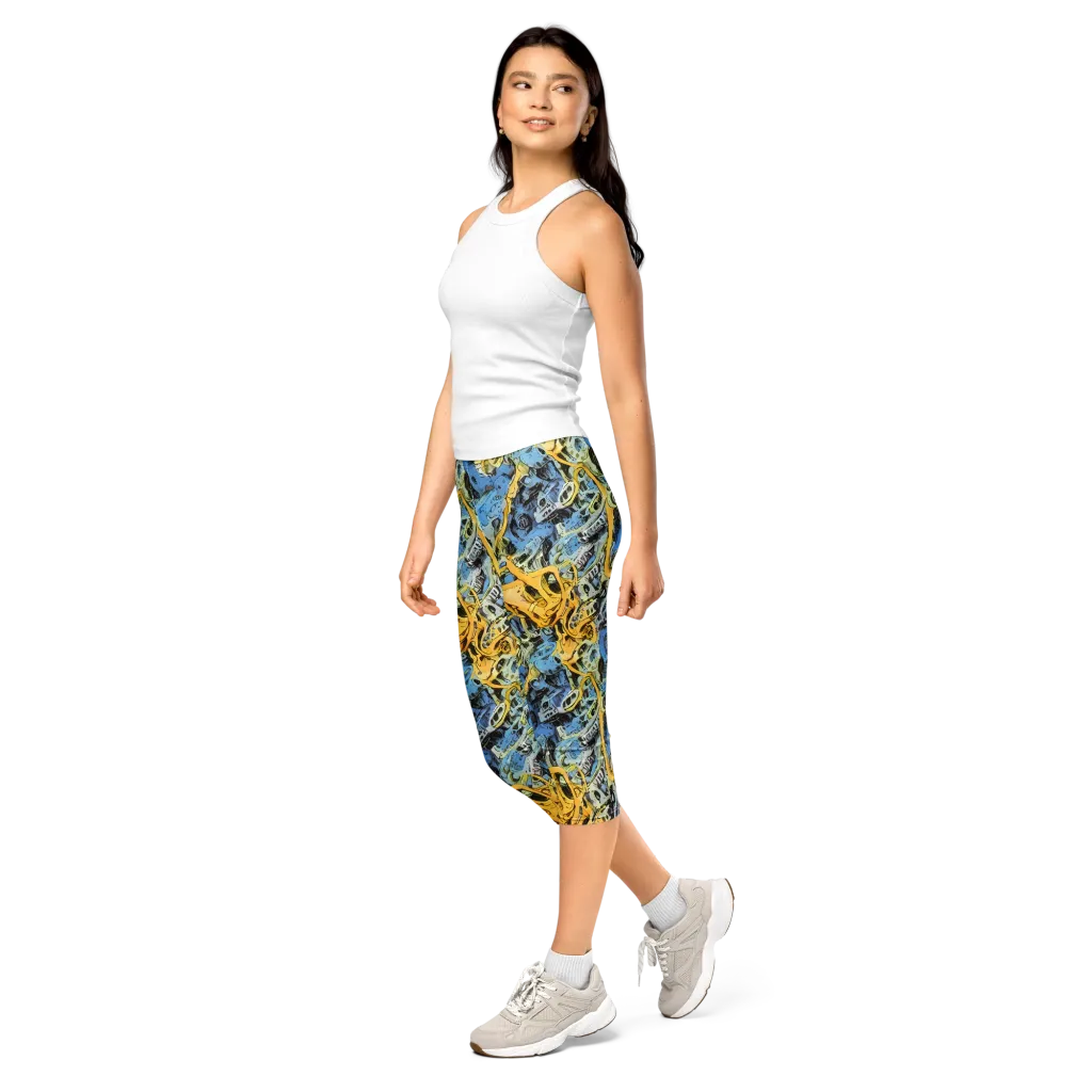 Electric Ossuary on Capri Leggings — Left Front