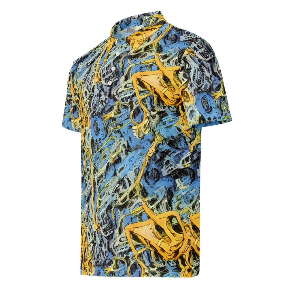 Electric Ossuary on Men's Slim Fit Polo Shirt — Left Front
