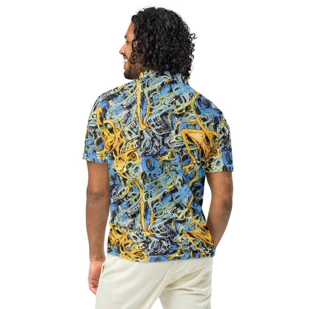 Electric Ossuary on Men's Slim Fit Polo Shirt — Back