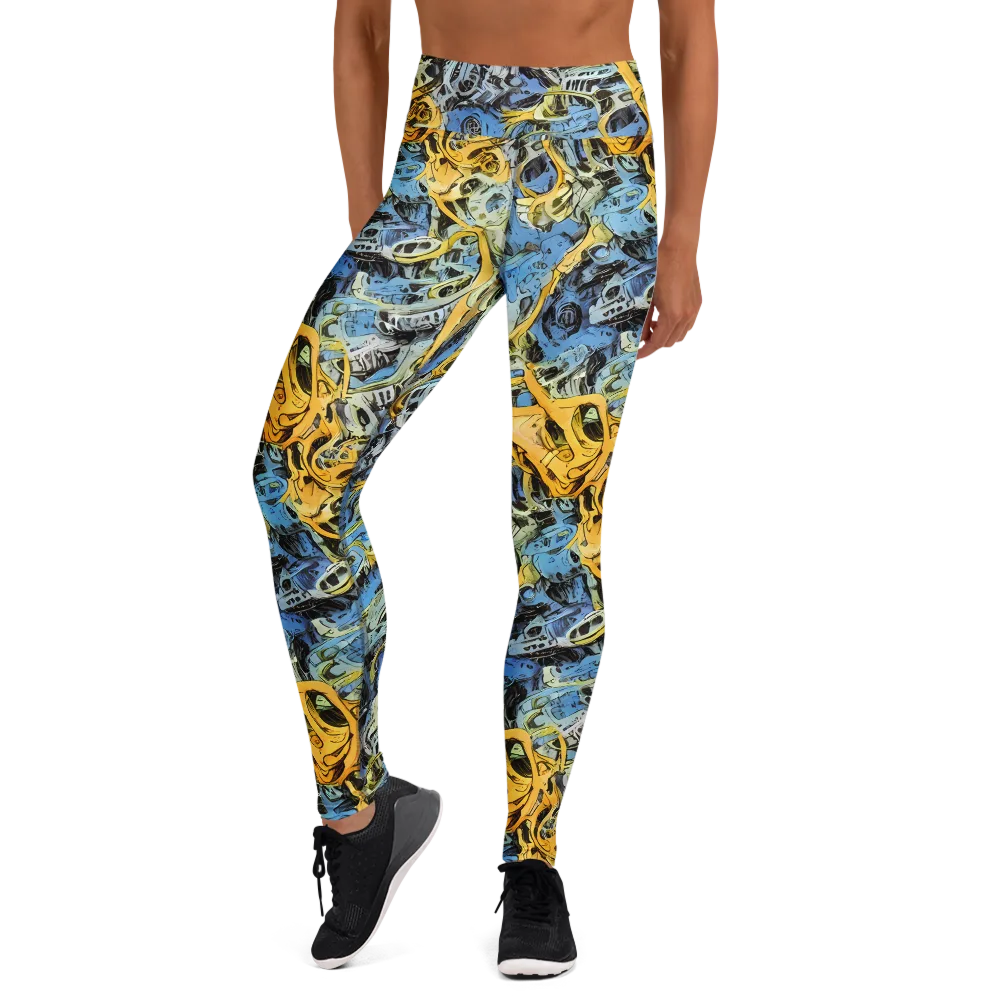 Electric Ossuary on Yoga Leggings — Front