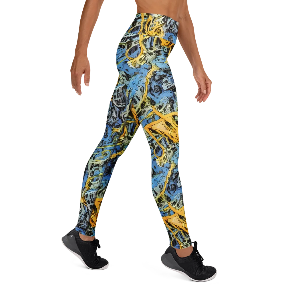 Electric Ossuary on Yoga Leggings — Right