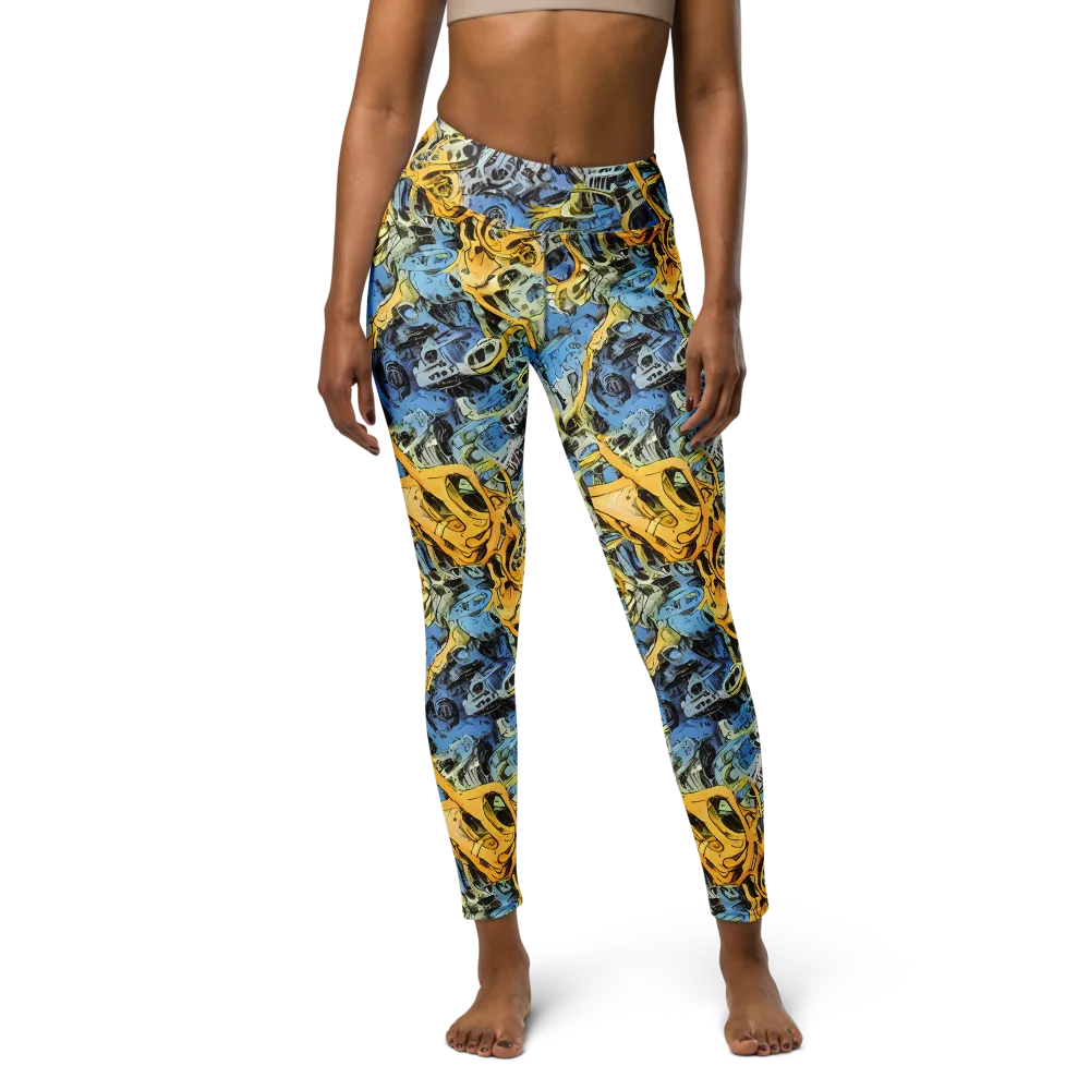 Electric Ossuary on Yoga Leggings — Front