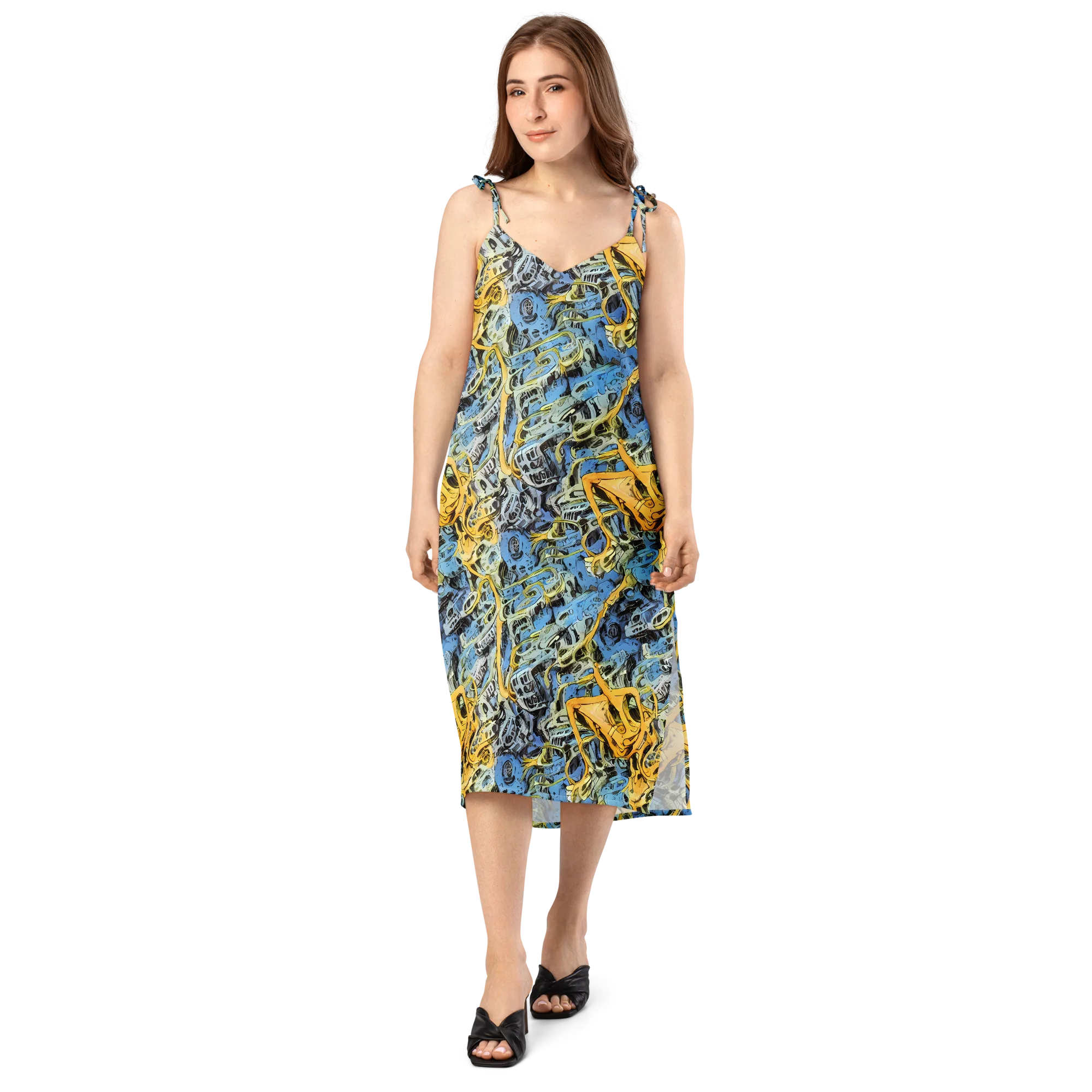 Electric Ossuary on Slip Dress — Front