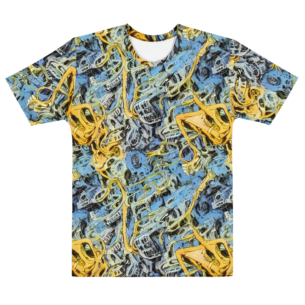 Electric Ossuary on Men's Cotton Crew Neck T-Shirt — Front