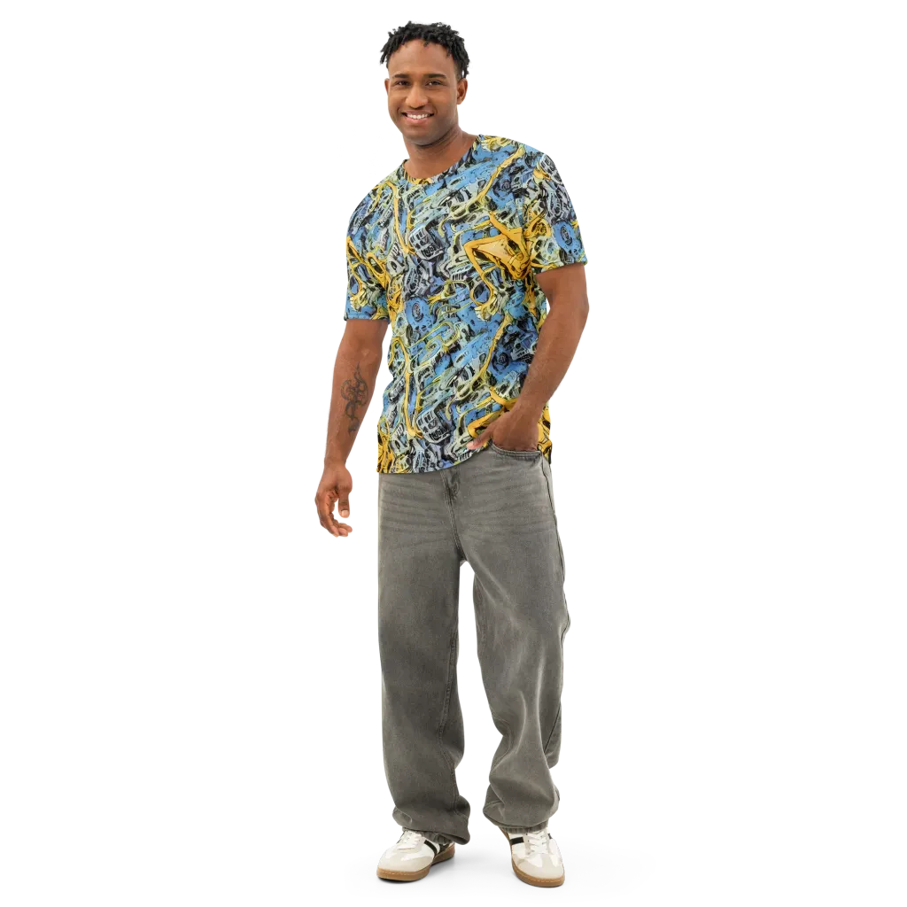 Electric Ossuary on Men's Cotton Crew Neck T-Shirt — Front
