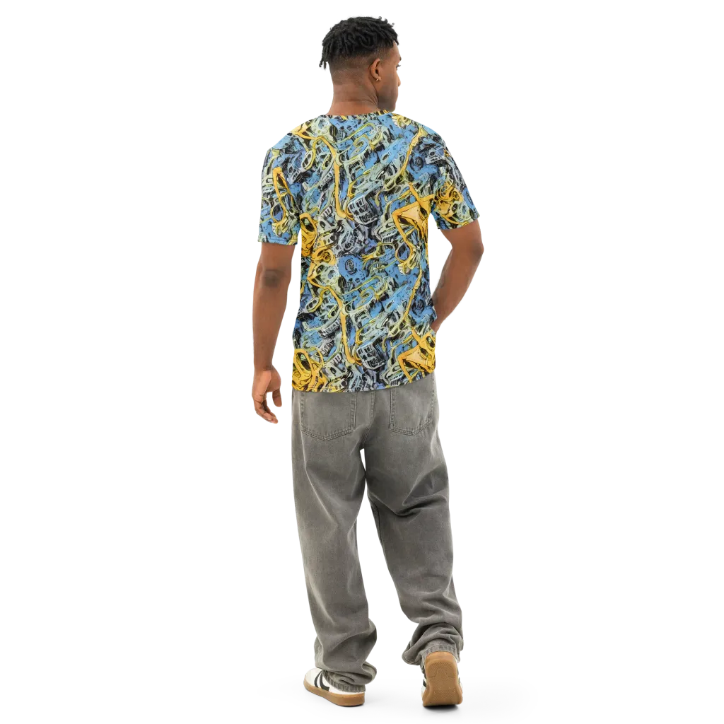 Electric Ossuary on Men's Cotton Crew Neck T-Shirt — Back