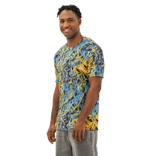 Electric Ossuary on a Men's Cotton Crew Neck T-Shirt