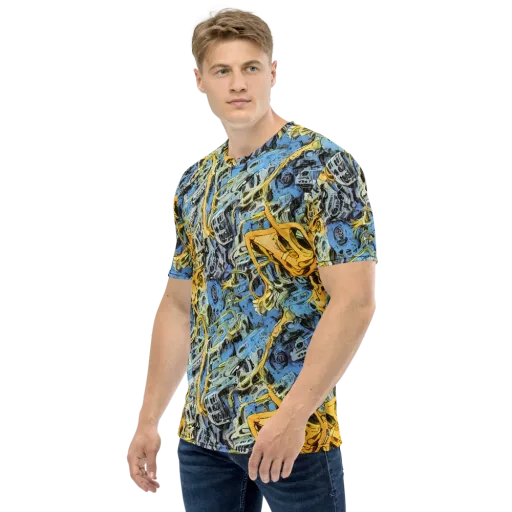 Electric Ossuary on a Men's Crew Neck T-Shirt