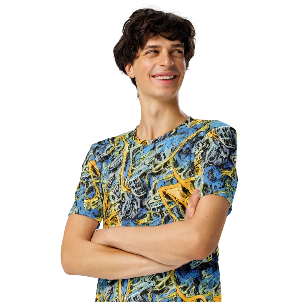 Electric Ossuary on Men's Crew Neck T-Shirt — Left Front