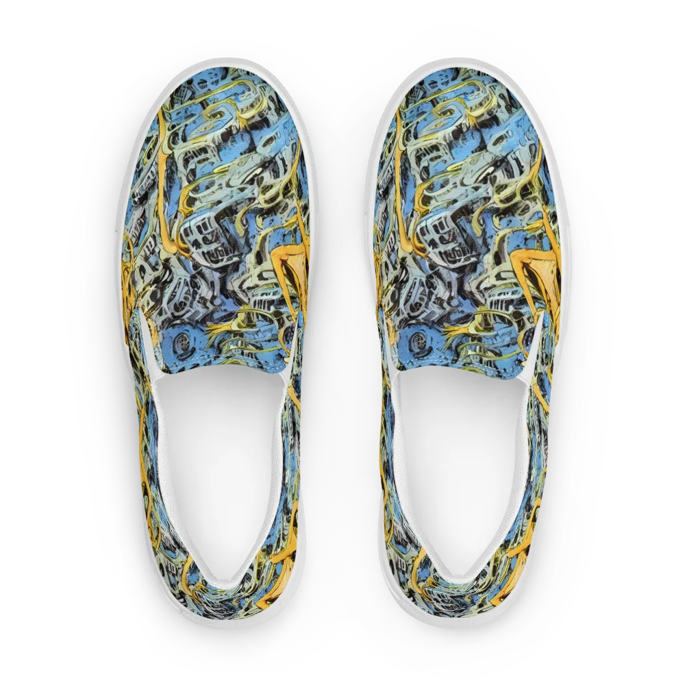 Electric Ossuary on Men's Slip-On Canvas Shoes — Front