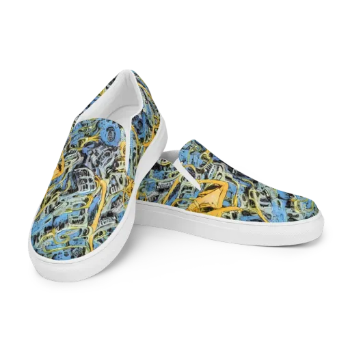 Electric Ossuary on a Men's Slip-On Canvas Shoes