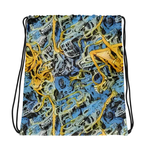 Electric Ossuary on a Drawstring Bag