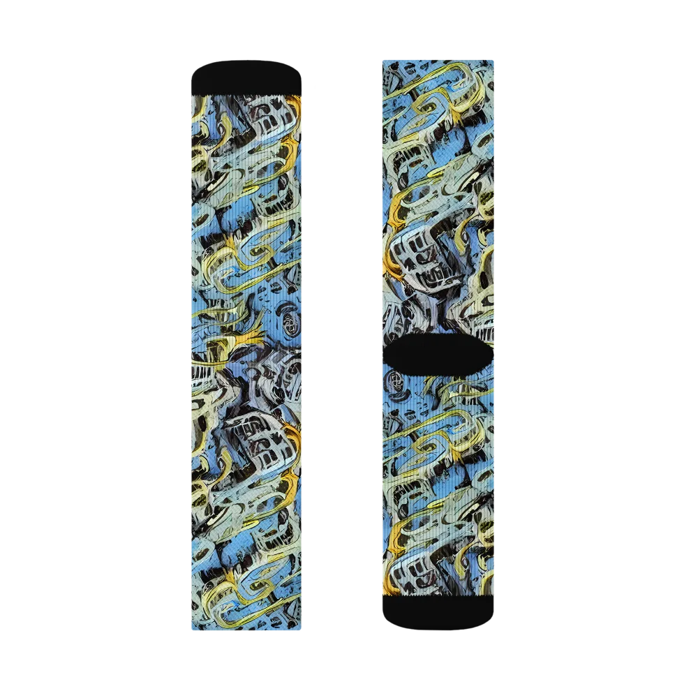 Electric Ossuary on Socks — Left Sock