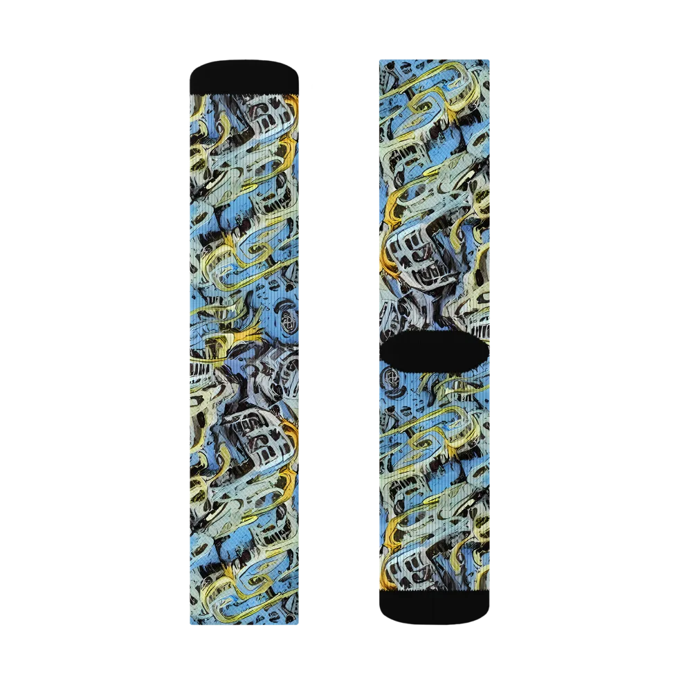 Electric Ossuary on Socks — Right Sock