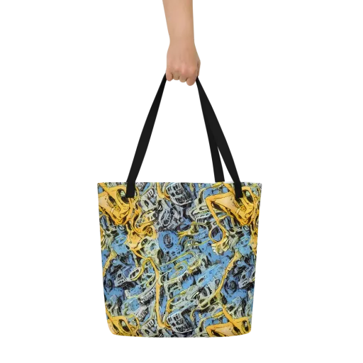 Electric Ossuary on a Large Tote Bag W/ Pocket