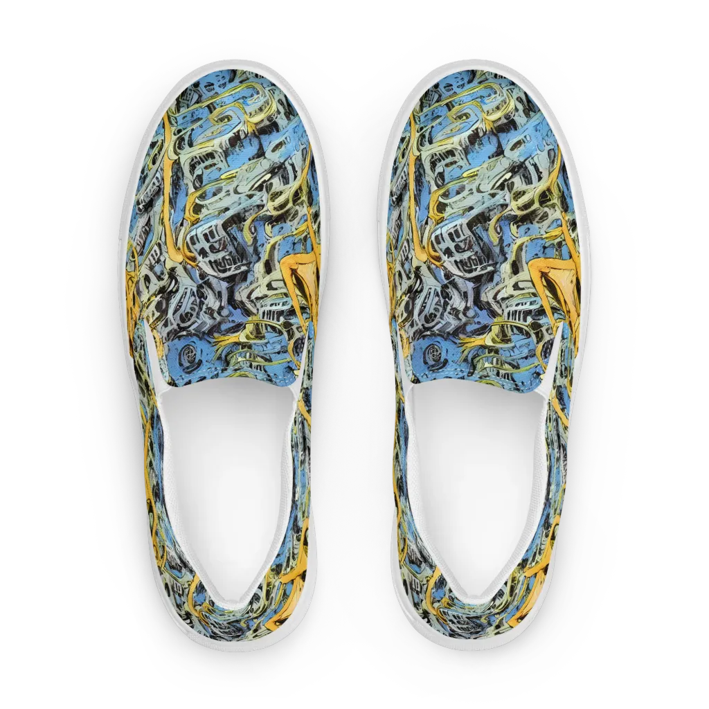 Electric Ossuary on Women's Slip-On Canvas Shoes — Front