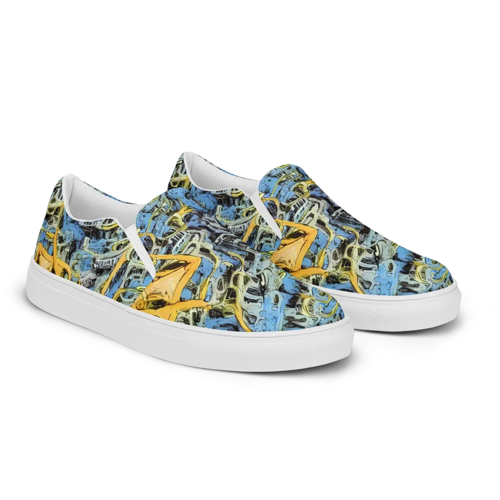 Electric Ossuary on Women's Slip-On Canvas Shoes — Right Front