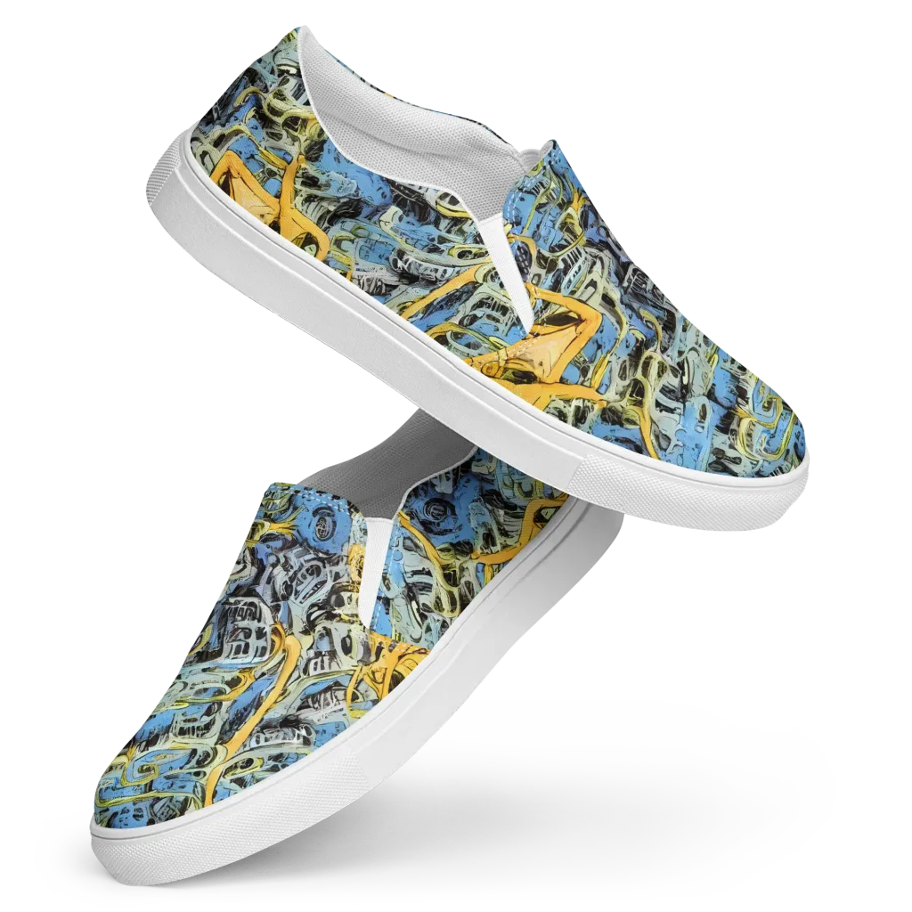 Electric Ossuary on Women's Slip-On Canvas Shoes — Front