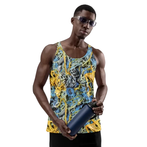 Electric Ossuary on a Men's Tank Top