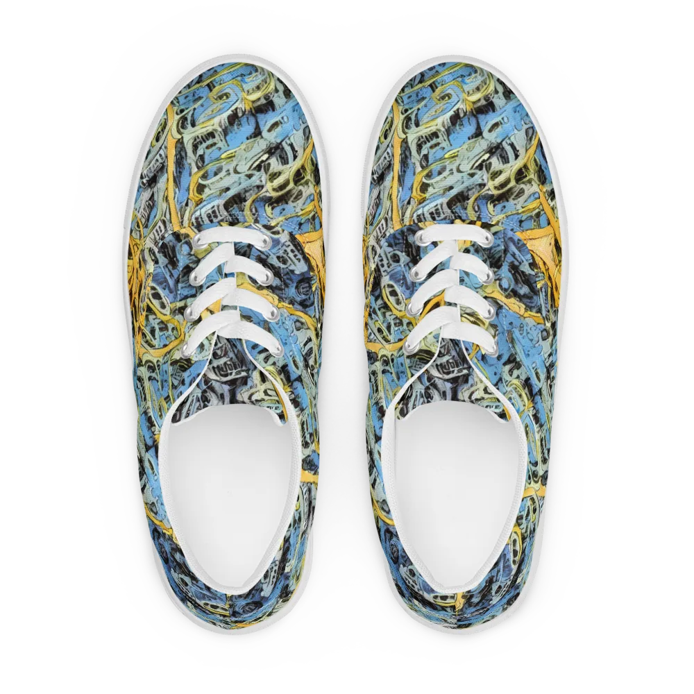Electric Ossuary on Men's Lace-Up Canvas Shoes — Front