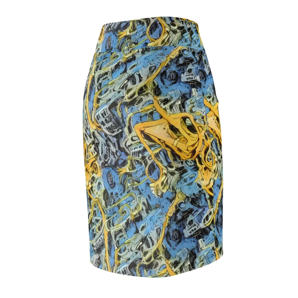 Electric Ossuary on Pencil Skirt — Back Side