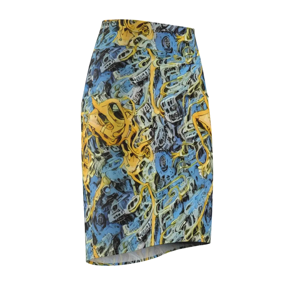 Electric Ossuary on Pencil Skirt — Front Side