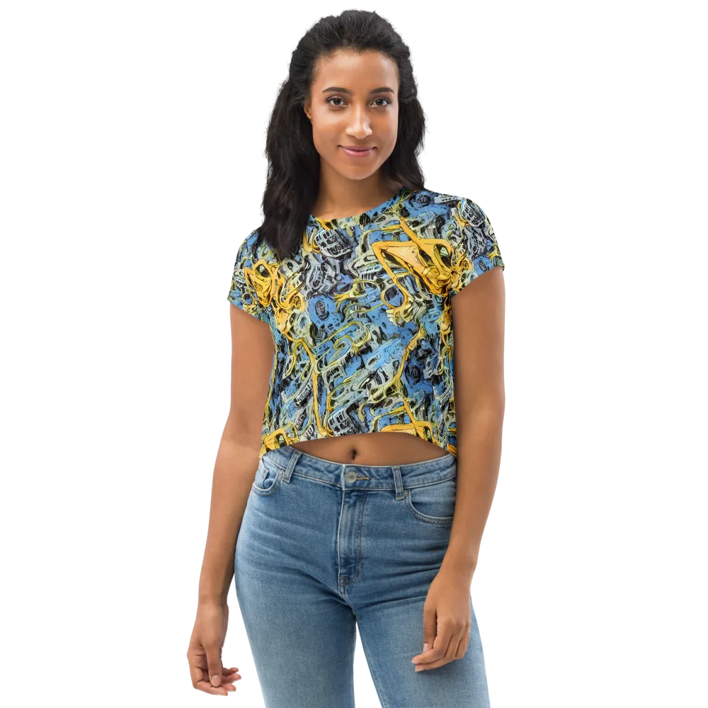 Electric Ossuary on Crop Tee — Front