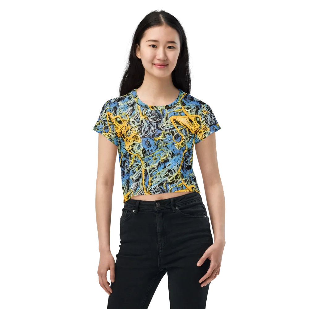 Electric Ossuary on Crop Tee — Front
