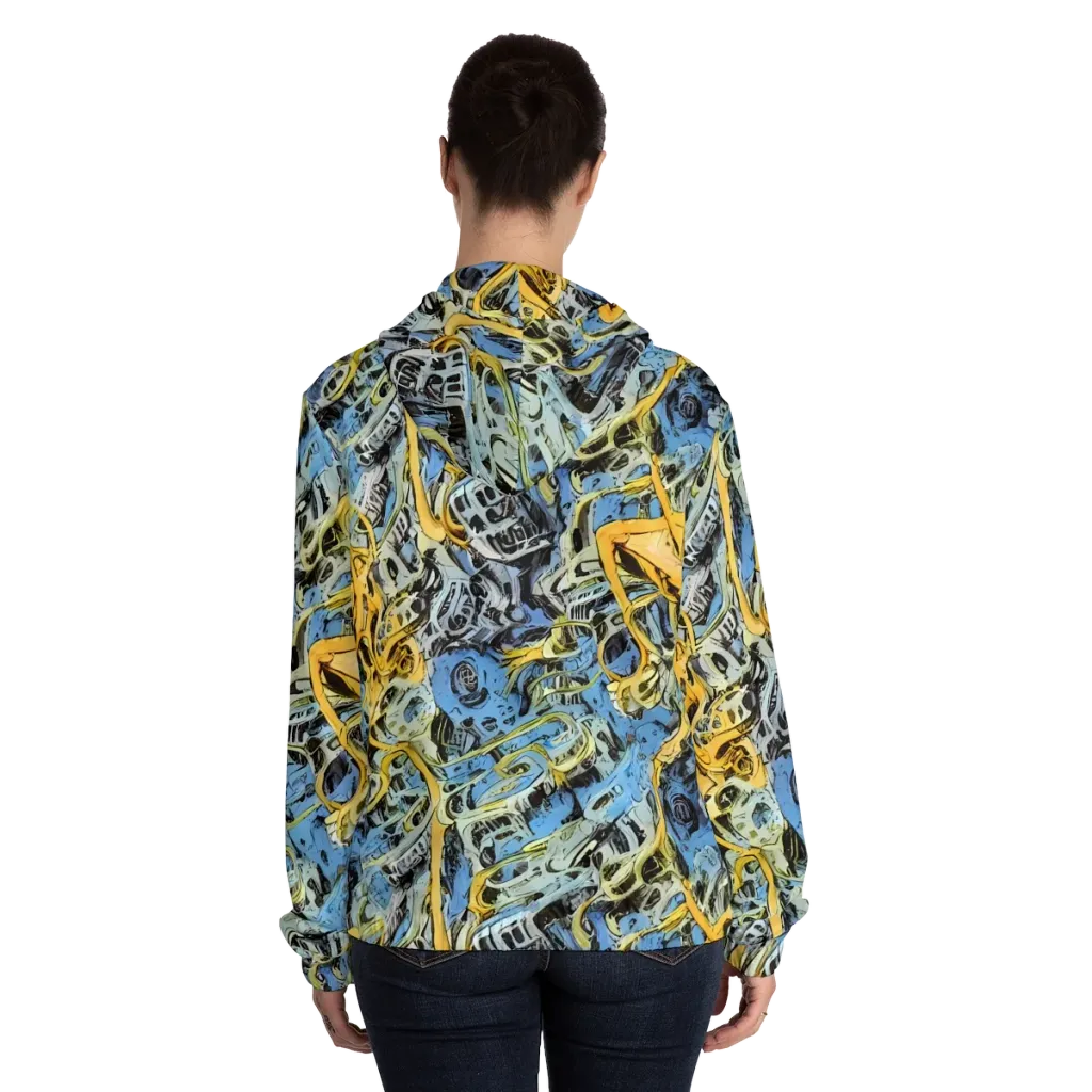 Electric Ossuary on Women's Full-Zip Hoodie — Back On Person