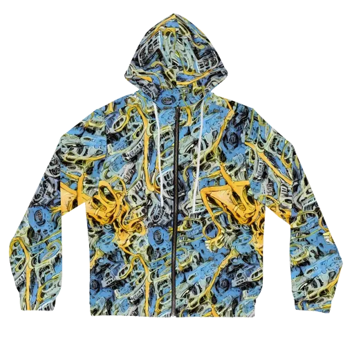 Electric Ossuary on a Women's Full-Zip Hoodie