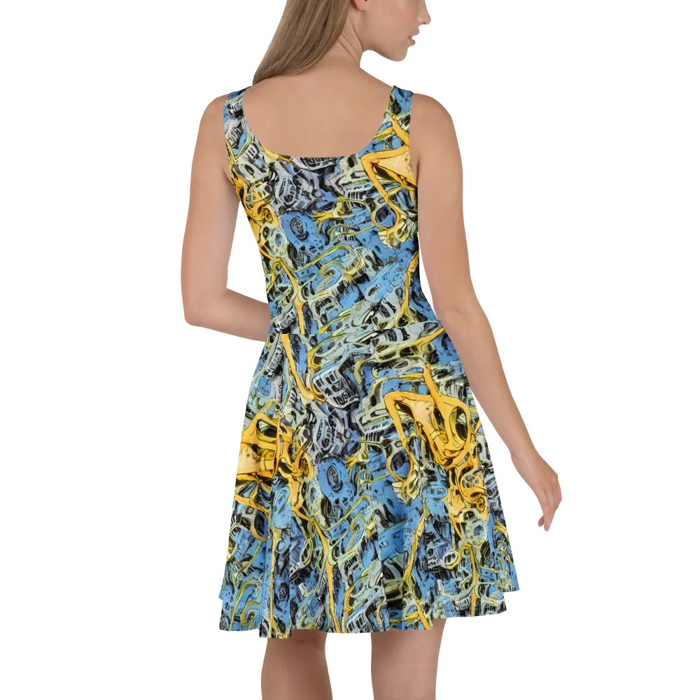 Electric Ossuary on Skater Dress — Back
