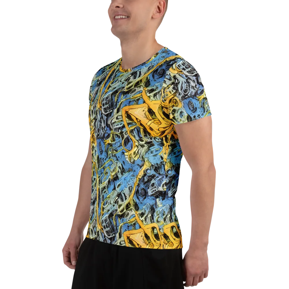 Electric Ossuary on Men's Athletic T-Shirt — Left