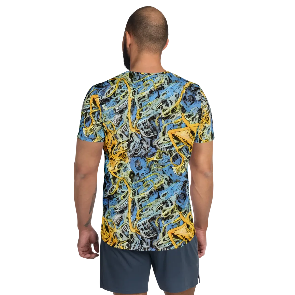 Electric Ossuary on Men's Athletic T-Shirt — Back