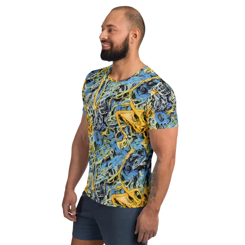 Electric Ossuary on Men's Athletic T-Shirt — Left