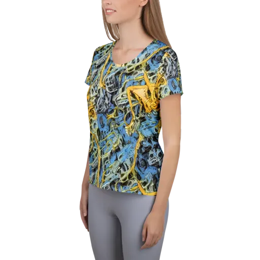 Electric Ossuary on a Women's Athletic T-Shirt