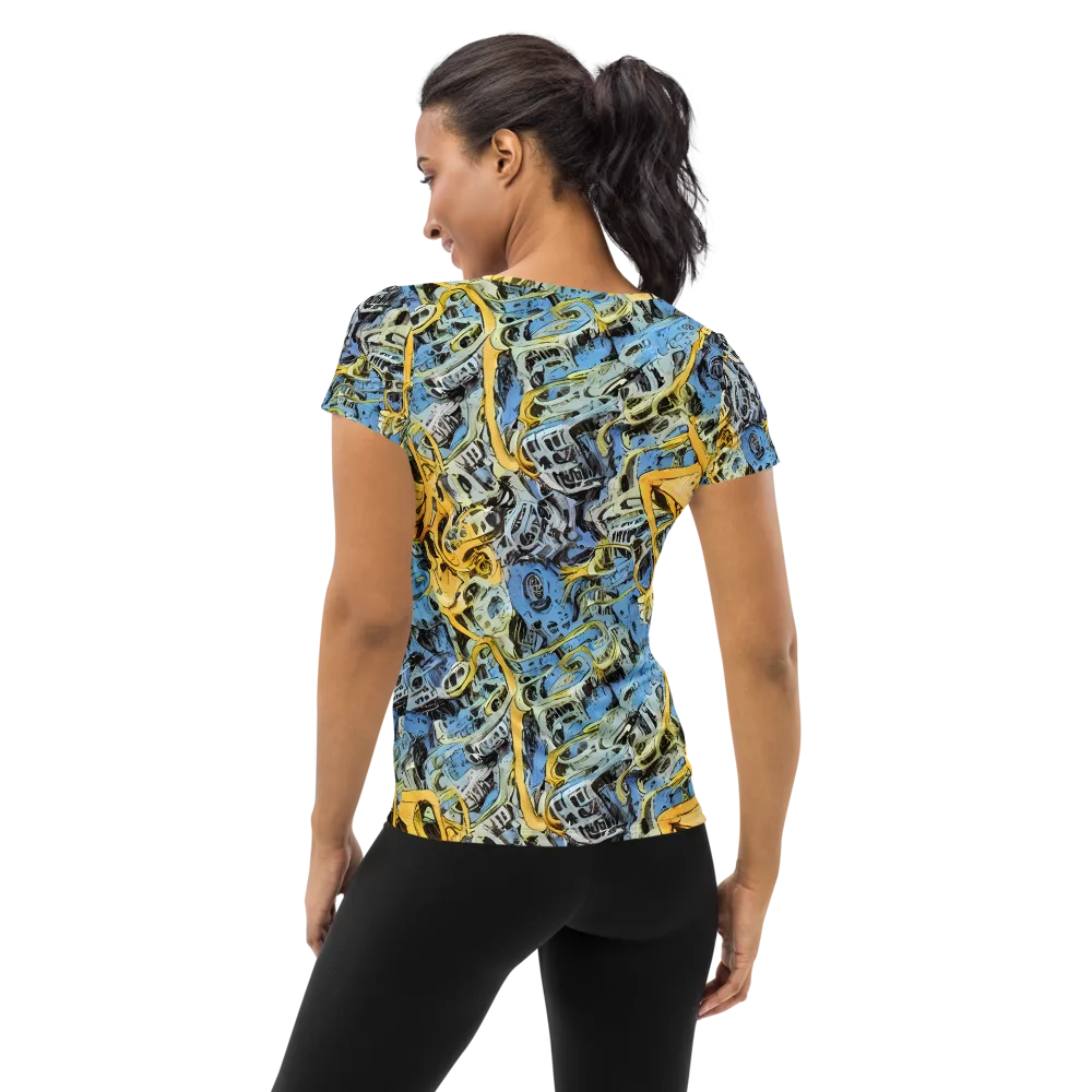 Electric Ossuary on Women's Athletic T-Shirt — Back