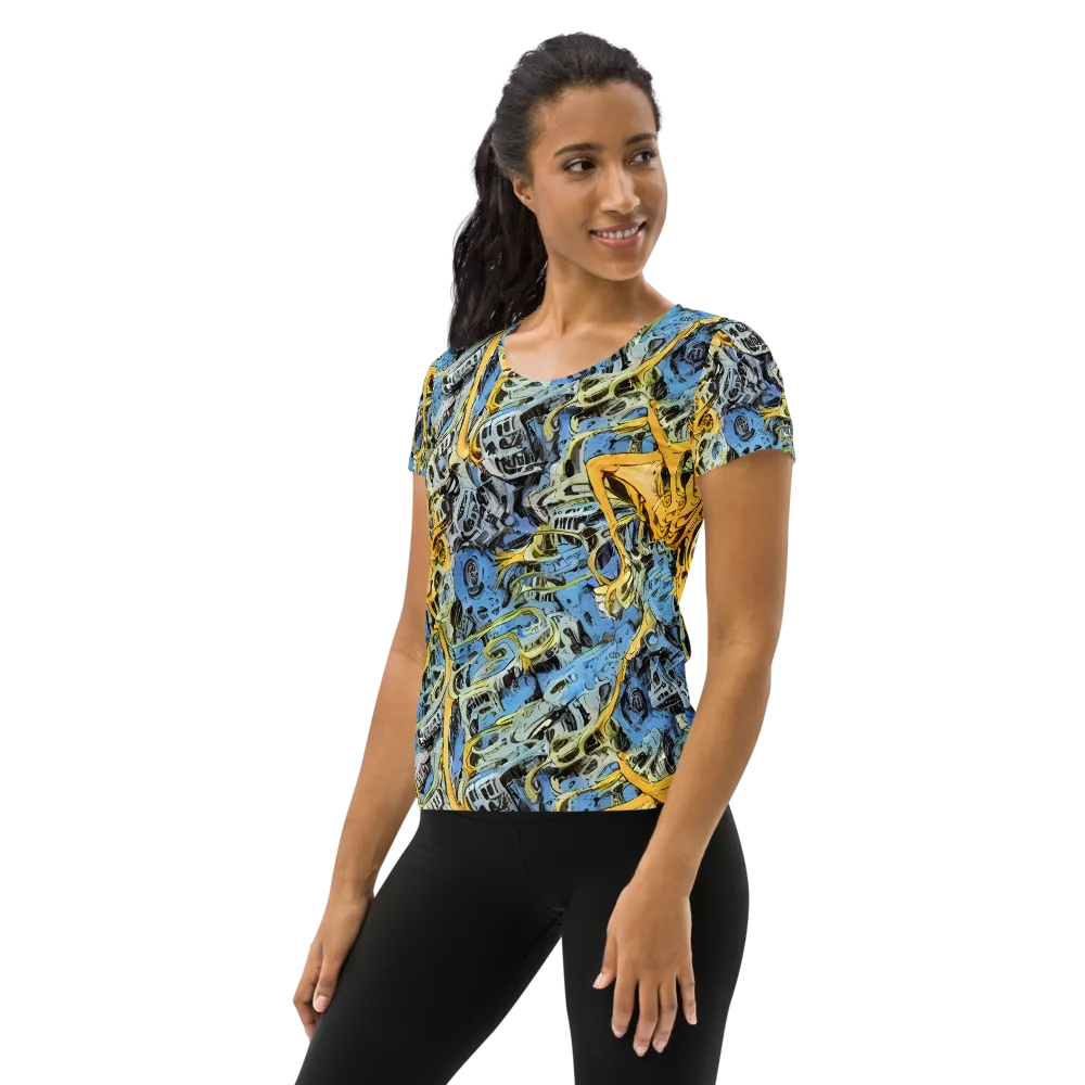 Electric Ossuary on Women's Athletic T-Shirt — Left