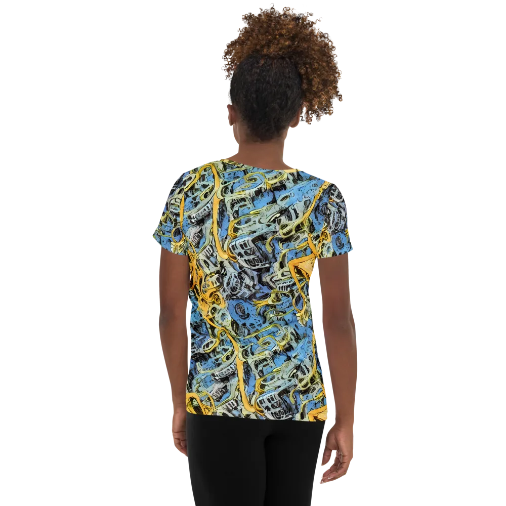 Electric Ossuary on Women's Athletic T-Shirt — Back