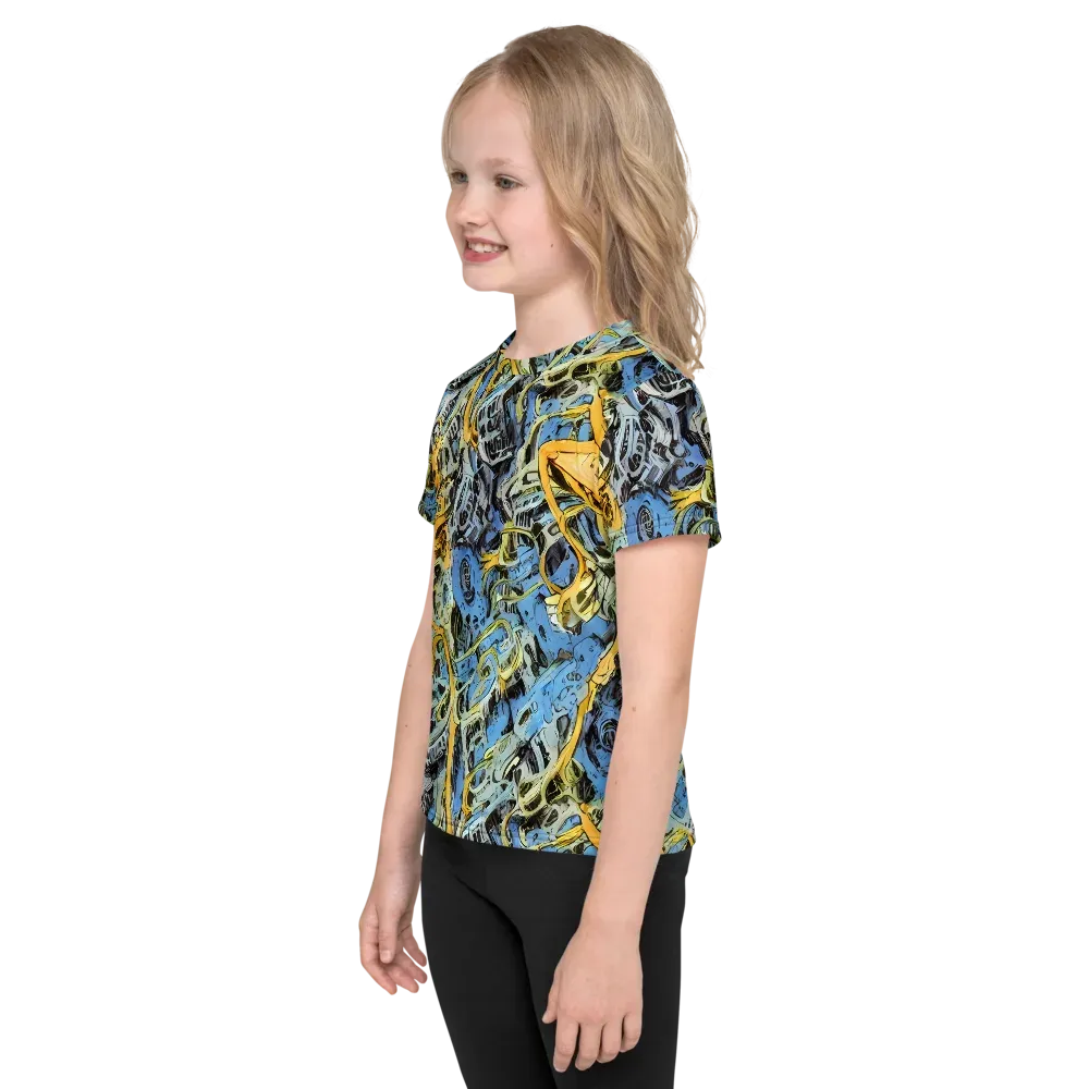 Electric Ossuary on Kids Crew Neck T-Shirt — Left