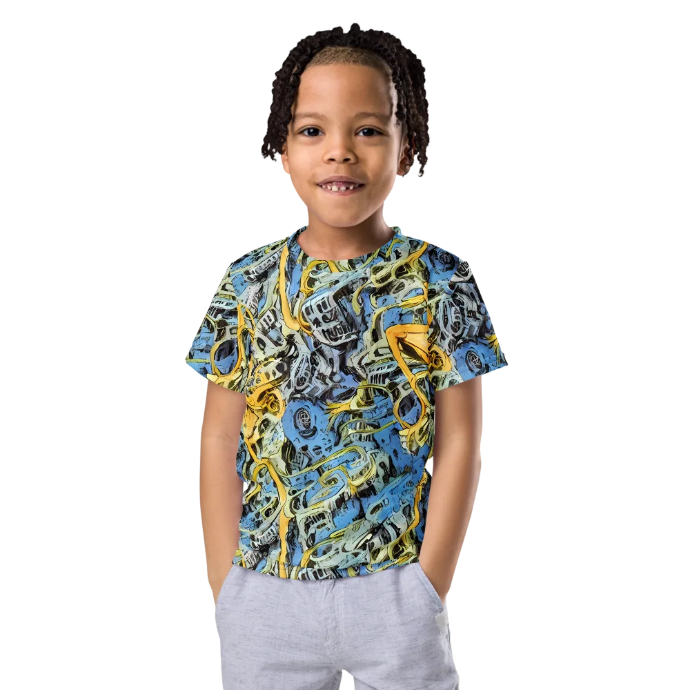 Electric Ossuary on Kids Crew Neck T-Shirt — Front