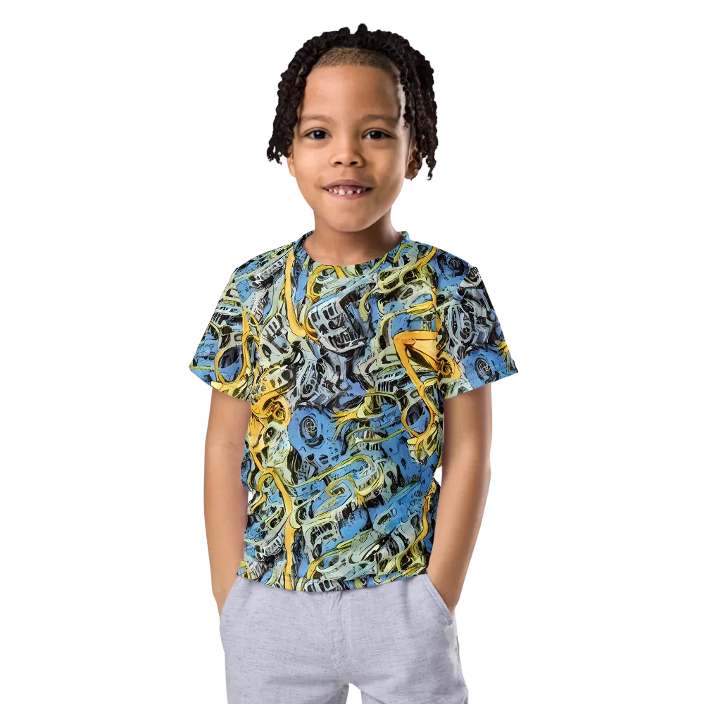 Electric Ossuary on Kids Crew Neck T-Shirt — Front